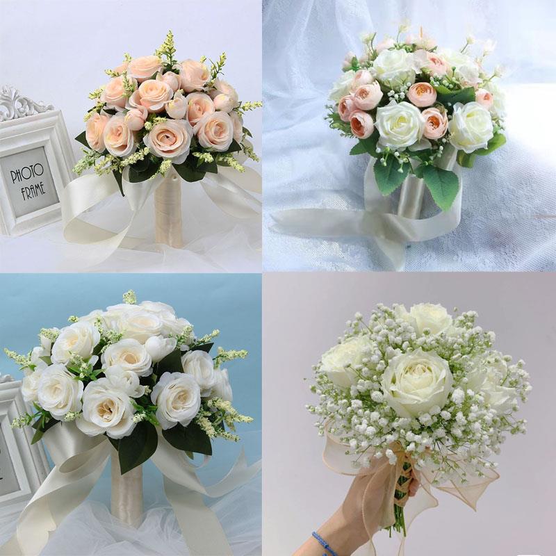领证手捧花新娘韩式婚礼结婚真花束森系婚纱摄影拍照道具手捧花