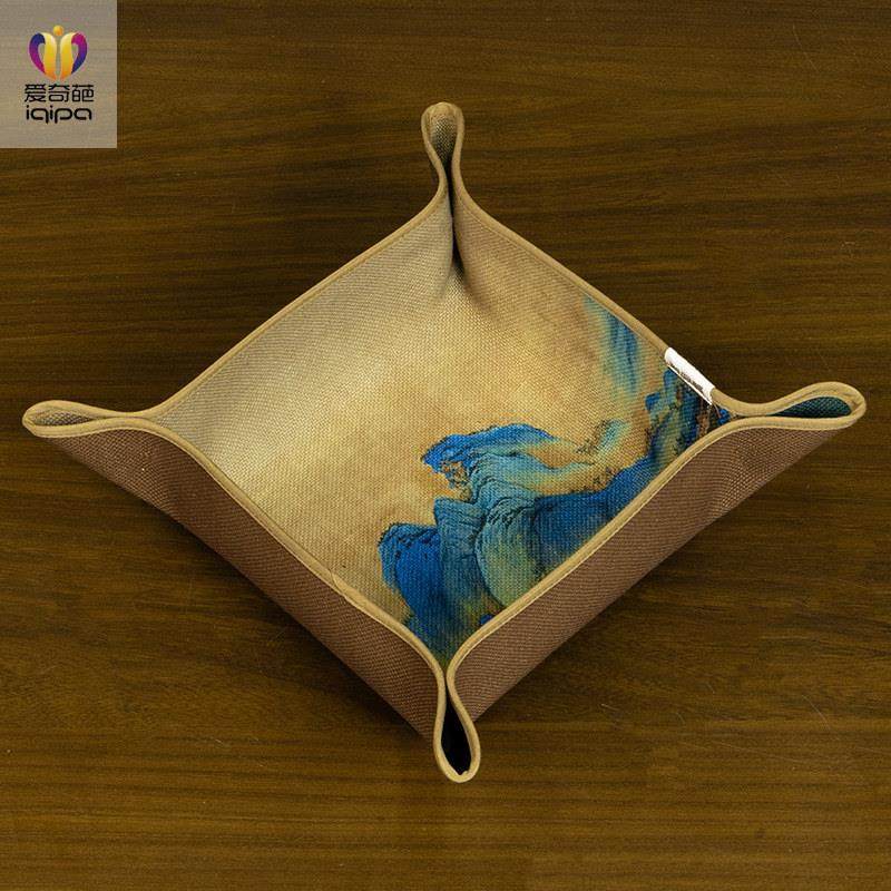 桌面中式收纳筐棉麻布艺杂物钥匙零食小号家用茶桌储物盒茶道零配,收纳整理,桌面收纳盒,淘宝优惠券,粉丝福利购,淘宝优惠卷