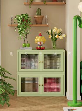 阳台收纳柜宽70/110cm防水防晒钢制收纳柜家用飘窗组合矮柜铁皮柜