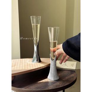 家边钻石香槟玻璃在斯堪 纳维亚轻豪华水晶玻璃钻石高脚杯起泡酒