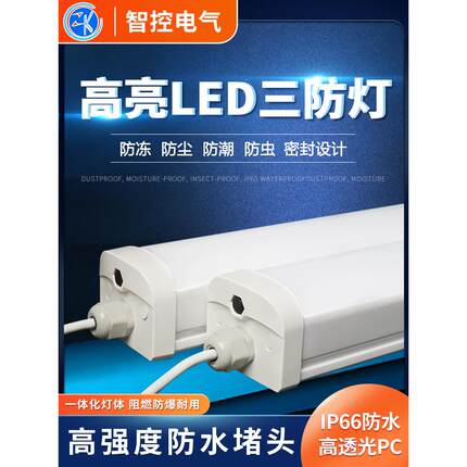 智能控制Led冷库灯36W/50W冷库Led三防灯医用仓库防爆防尘防水耐