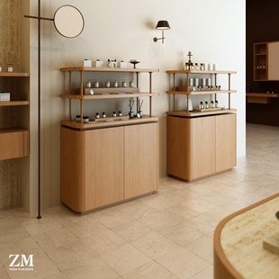 货架香水摆件商品陈列柜置直销 流水台中岛柜香氛店精油展示柜中式