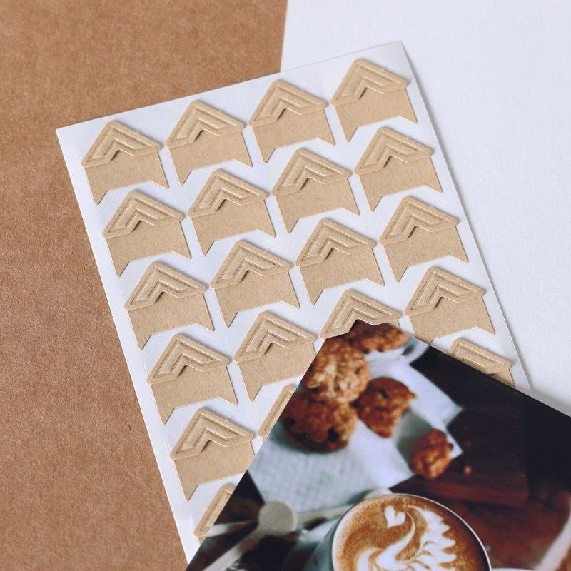 diy相册本配件工具固定相片贴纸复古相角粘贴式照片角贴