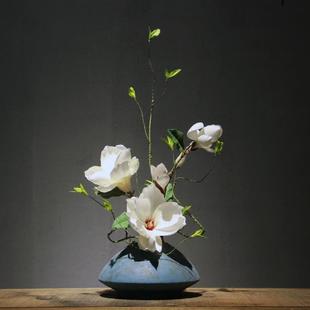 家居装 景德镇陶瓷复古花瓶摆件创意仿真花插客厅电视柜新中式 饰品