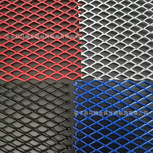 3x6汽车改装大包围风口网小孔菱形铝合金黑色中网防虫通用格栅