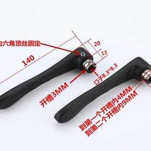 防盗门锁错位矮把手不锈钢大门把手互相碰撞2CM低执手家用通用型