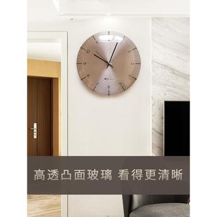 钟表挂墙大气时钟 北欧静音免打孔轻奢风挂钟现代家用客厅简约时尚