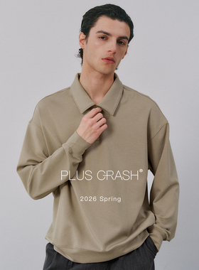 PLUS CRASH冬季新款莱赛尔宽松高级感老钱风翻领保暖打底上衣