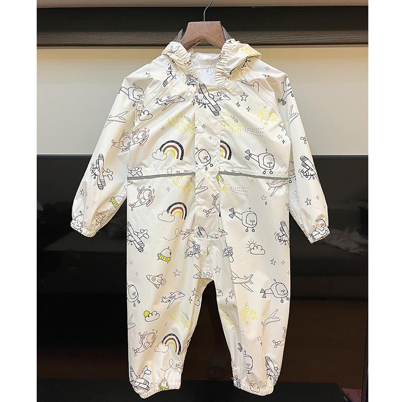 日系儿童连体雨衣雨裤套装男女童防雨防水服全身小童宝宝新款雨披