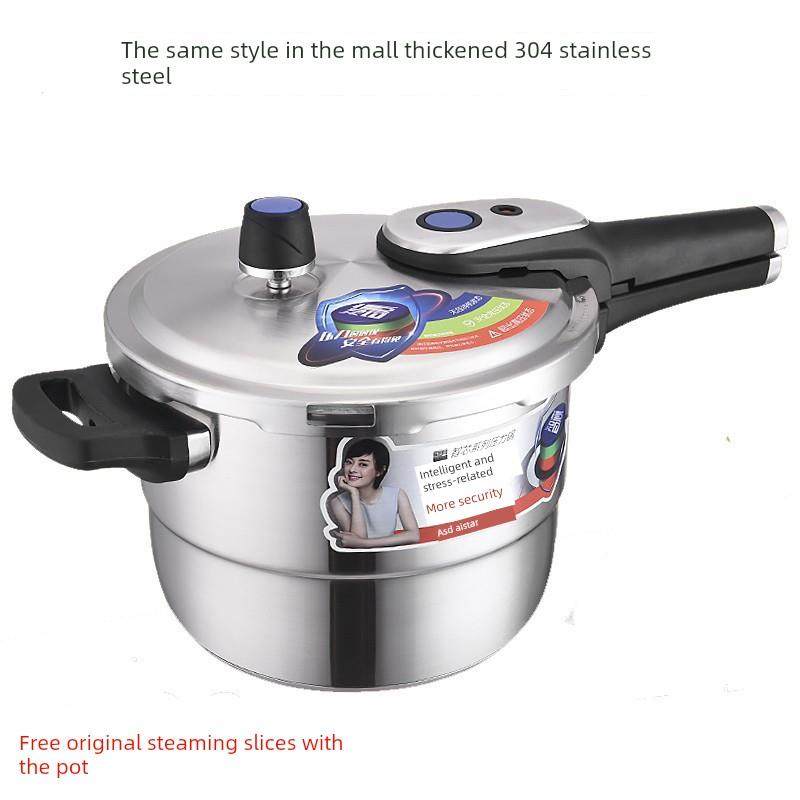 Asd 304不锈钢压力锅D1820六保险压力锅D1822电磁炉通用D1818