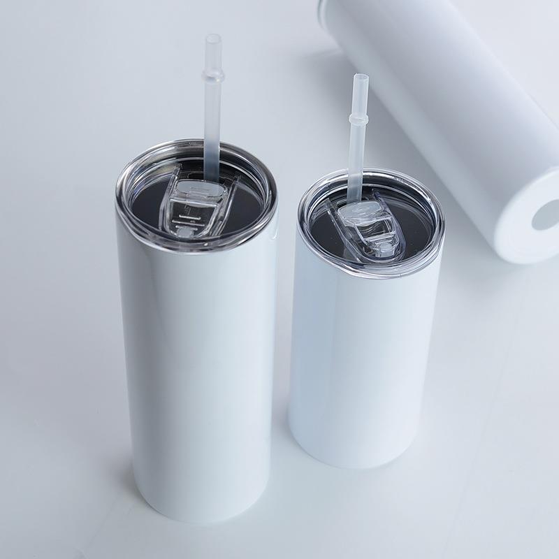 不锈钢热升华涂层热转印防摔diy吸管杯保温杯sublimation tumbler