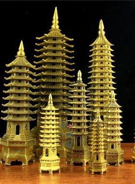 纯铜文昌塔11层十三层文昌塔九层七层塔办公室桌面书房礼品摆件