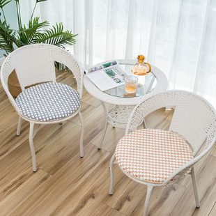 坐垫椅套垫海绵小圆凳餐椅通用学生圆形套罩家用垫加厚凳子垫子圆