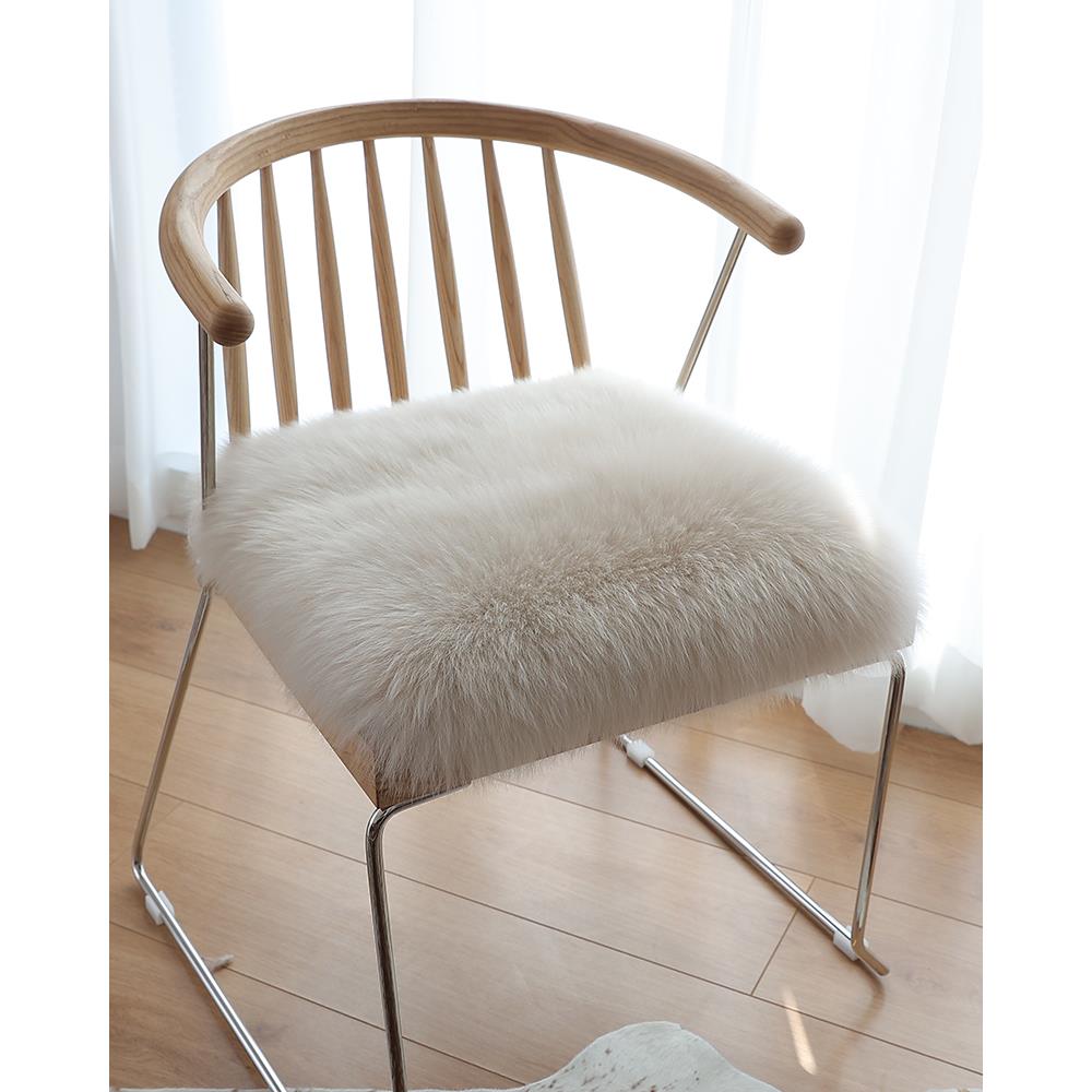 小沙羊毛椅子垫坐垫座垫椅子加厚圆形羊毛垫防滑凳子梳妆台椅子垫