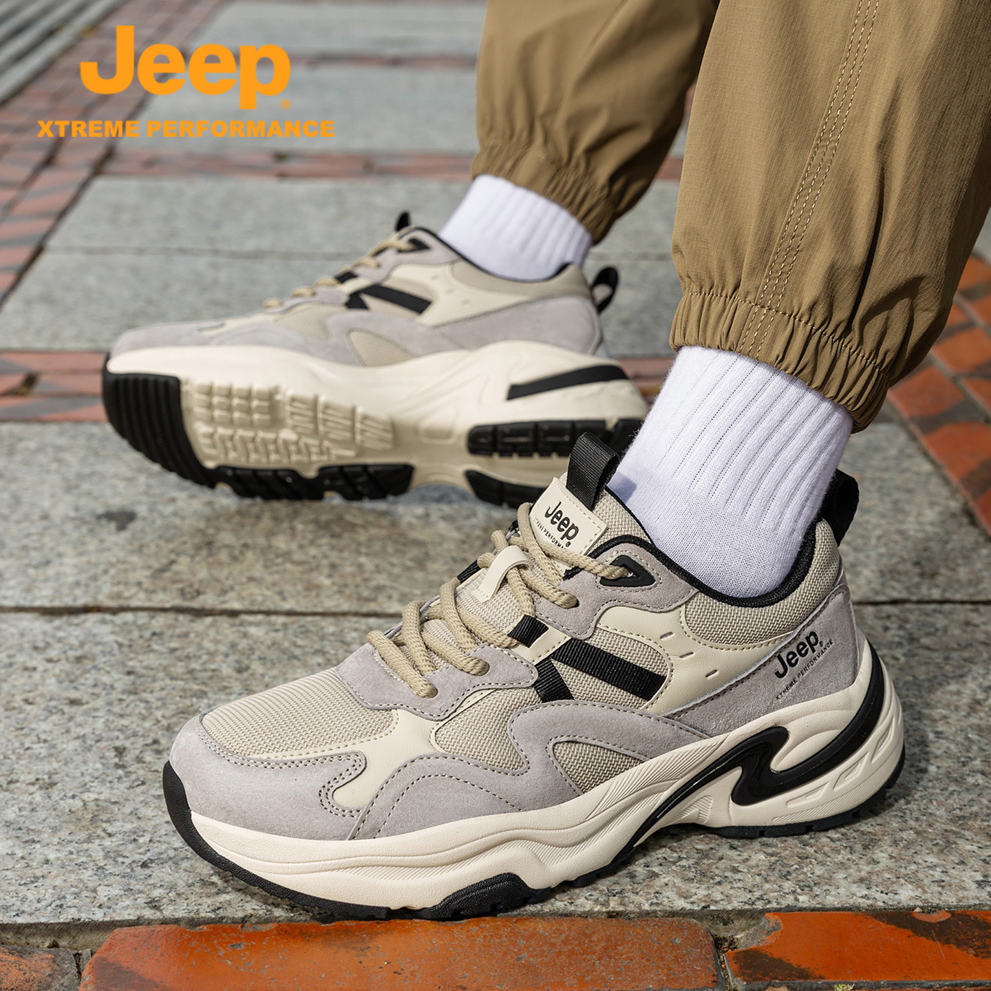 Jeep吉普秋季户外防滑休闲运动鞋