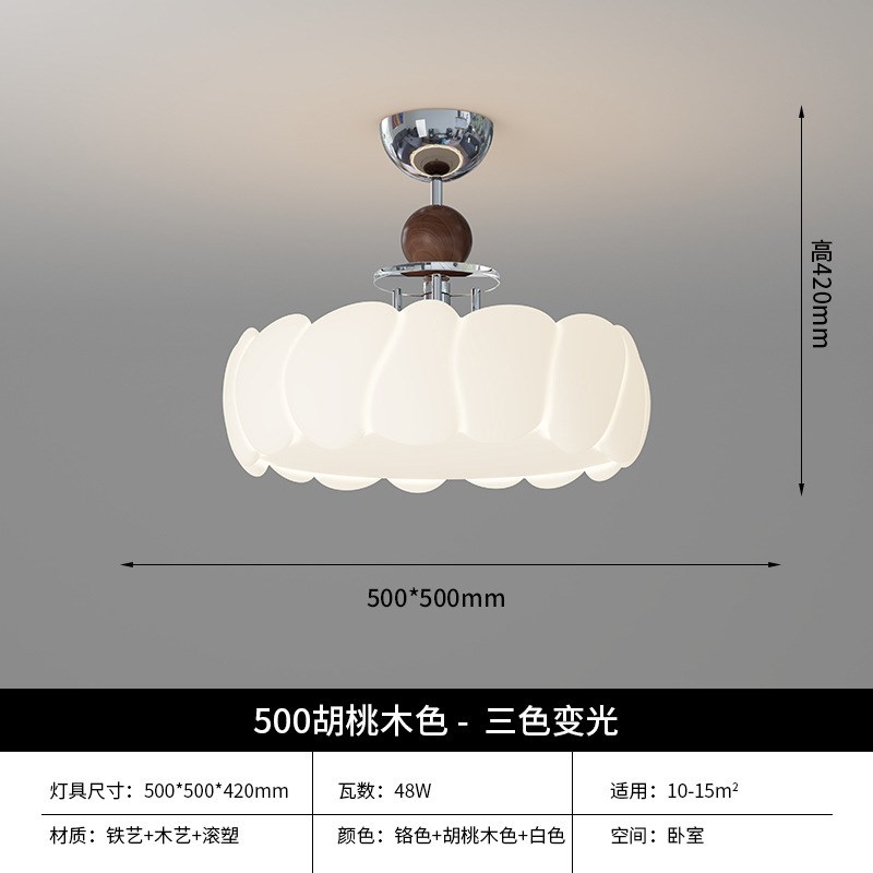 法式奶油中古风卧室灯餐厅吊灯吸顶灯复古创意设计师书房主卧灯具