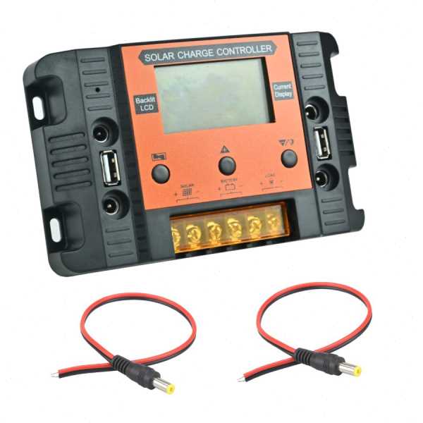 带背光显示12V24V30A太阳能控制器带四DC孔光伏太阳能充电控制器