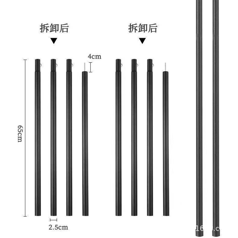 全遮光天幕零透光户外露营帐篷黑胶蝶形遮阳帐篷25MM支撑加粗