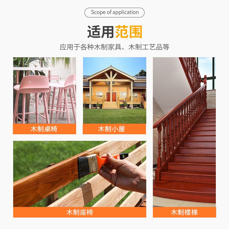 水性木器漆自刷漆实木旧家具门翻新漆白色油漆木质柜子漆改色