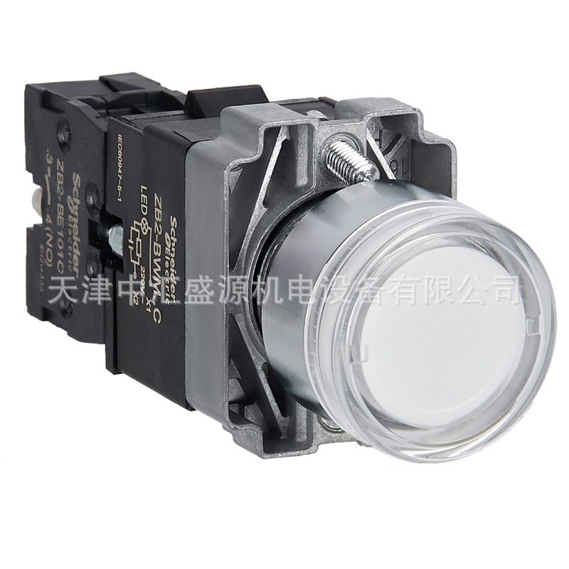 XB2BW31M1C带灯按钮AC220V白色ZB2BW31C+ZB2BWM11C带灯按钮