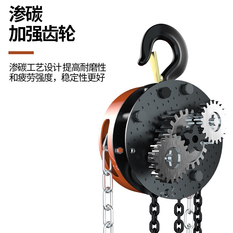 手拉葫芦倒链1吨2吨3吨5吨起重吊具铁吊机家用小型升降手动葫芦吊