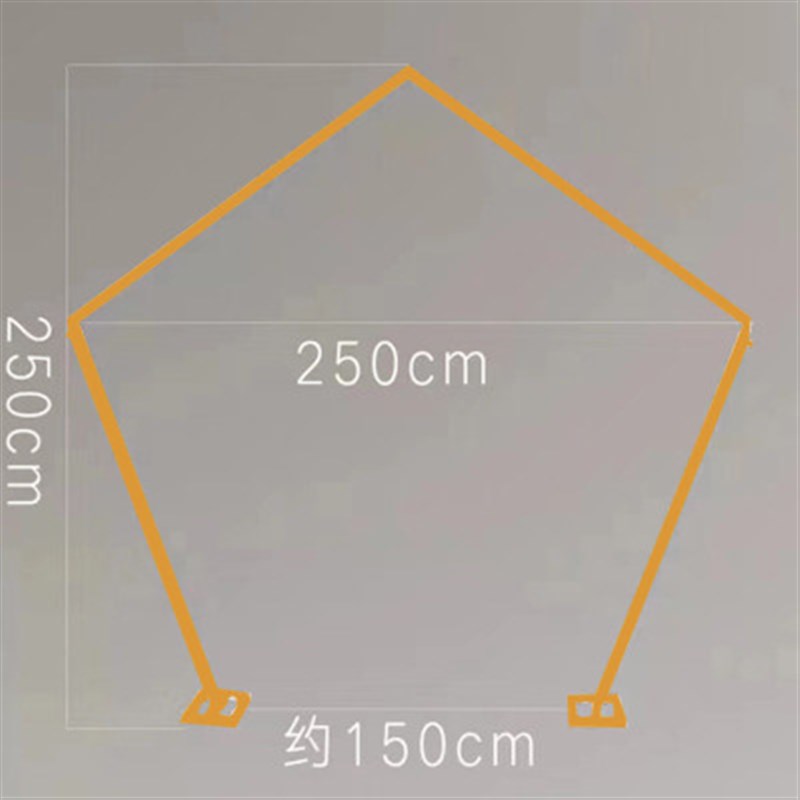 热销新款婚庆森系铁艺户外拱门几何菱形婚礼道具背景装饰五边形