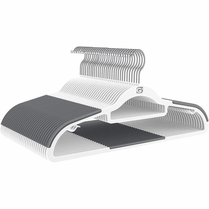 爆款G+好物宽肩透光塑料干湿两用防滑无痕衣撑整理师衣架家用晾衣