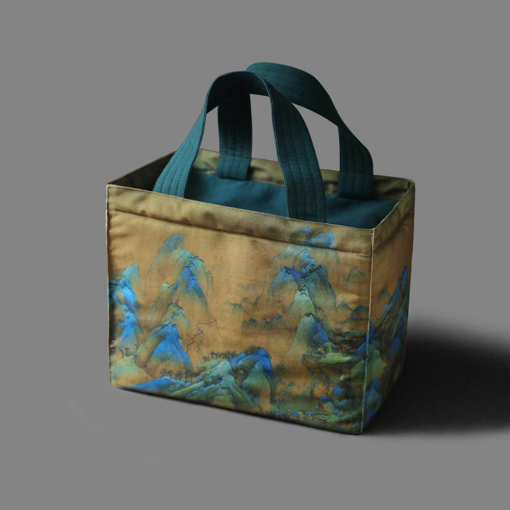 春泥古画棉布加厚收纳旅行包茶叶罐茶杯茶具布袋茶壶提手大布包,餐饮具,茶道/零配,淘宝优惠券,粉丝福利购,淘宝优惠卷