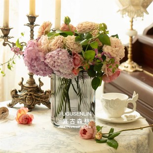 复古森林高级感设计师款 玻璃瓶家居民宿样板间桌面鲜水培器