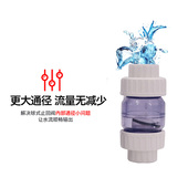三厘溢彩水管水泵鱼缸塑料止回逆止单向阀透明UPVC翻板式 止逆阀