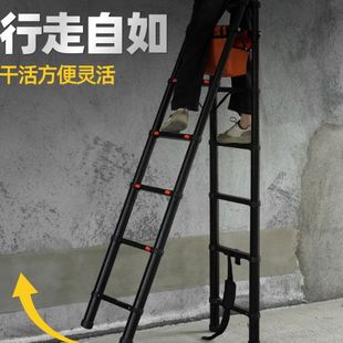 修移动人字梯 镁多力家用铝合金伸缩梯行走梯工程梯多功能升降装
