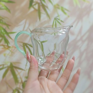 玻璃公道杯高档透明耐高温匀杯大容量茶海精致家用带把分茶倒茶器