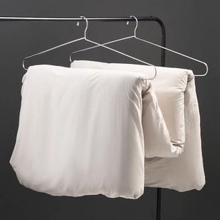 大衣架收纳阳台宿舍家用加厚不锈钢防水晾衣架晒被床单加粗加大B