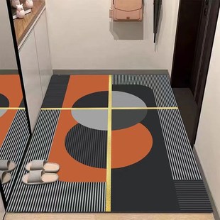 轻奢硅藻泥入户地垫门口吸水防滑进门垫玄关满铺耐脏家用门口地垫
