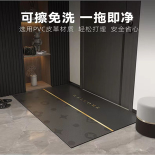 风皮革入户地垫高级感玄关进门防水防滑耐脏可擦免洗门垫 轻奢经典