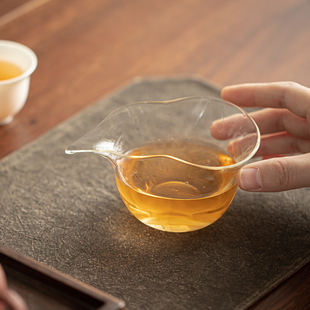 福如 耐热玻璃分茶器泡茶杯高端茶具配件茶海 葫芦 东海公道杯