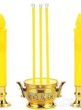 incense bumer烛台电池款供佛泰国电子香炉黄蜡烛套餐candle led