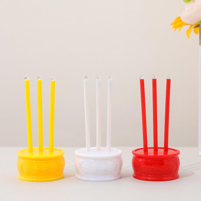 厂家跨境货源泰国新款LED电子蜡烛香炉供佛供灯现货burner