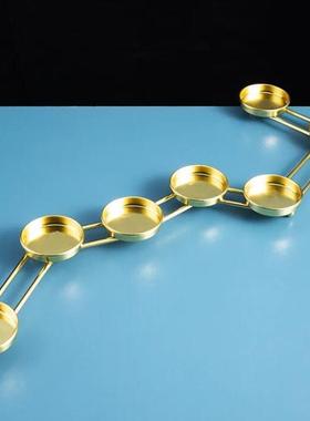 北斗七星寺庙道场摆件镀金合金跨境烛台放酥油灯烛台跨境摆件