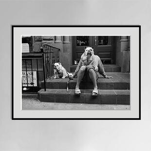 Elliott Erwitt 厄威特 黑白摄影装饰画宠物店可爱狗狗动物壁挂画