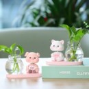 可爱莫生气桌面小摆件创意办公室工位解压治愈装 饰品水培花瓶摆设