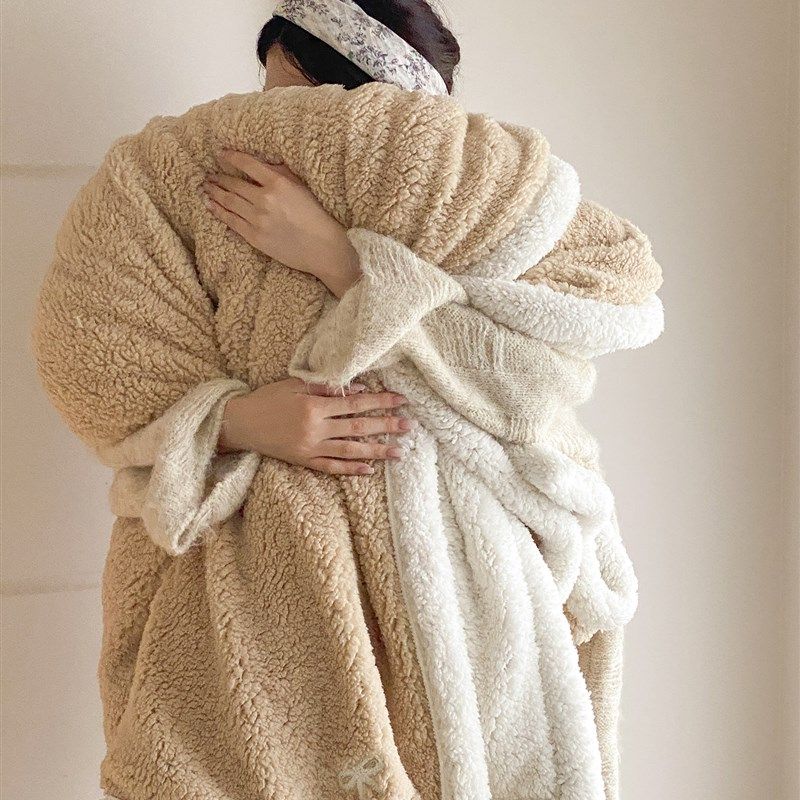 软软糯糯丨冬季加厚羊羔绒床上用毯 保暖毯子,床上用品,休闲毯/毛毯/绒毯,淘宝优惠券,粉丝福利购,淘宝优惠卷