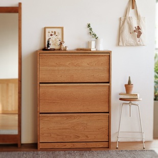 架子 玄关柜储物鞋 MUMO木墨翻斗鞋 柜家用门口大容量实木斜放式