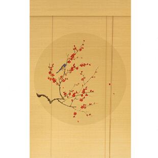 饰竹窗帘玄关隔断竹卷帘竹帘子 新中式 图案竹帘卷帘印花背景装