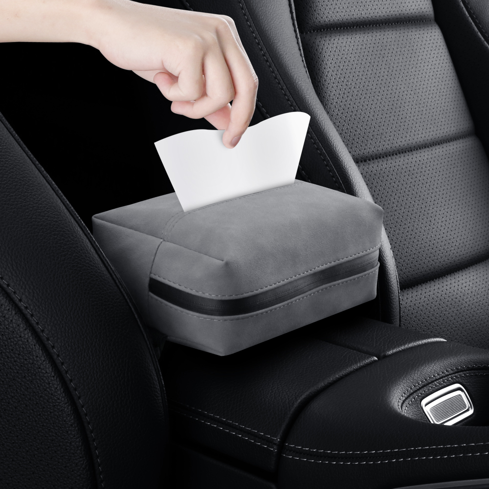 车载纸巾盒汽车扶手箱抽纸盒挂式C袋高级感车内纸抽盒高档车上用