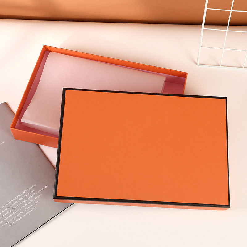 新款睡衣包装盒批发 天地盖蝴蝶结丝巾礼盒衬衫短袖T恤包装纸盒