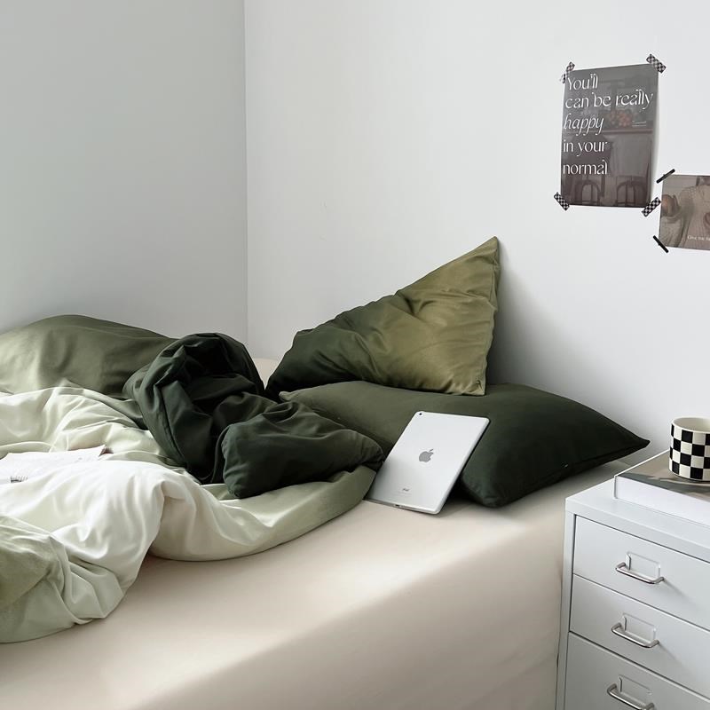 2025新款渐变生~四件套棉春夏1水.8床上用品P被罩洗床单学宿舍三