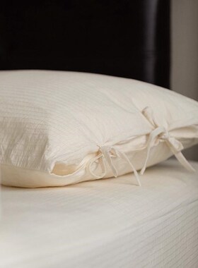 原生棉花色丨不漂白不染色白色本F白枕套48x74cm一对装