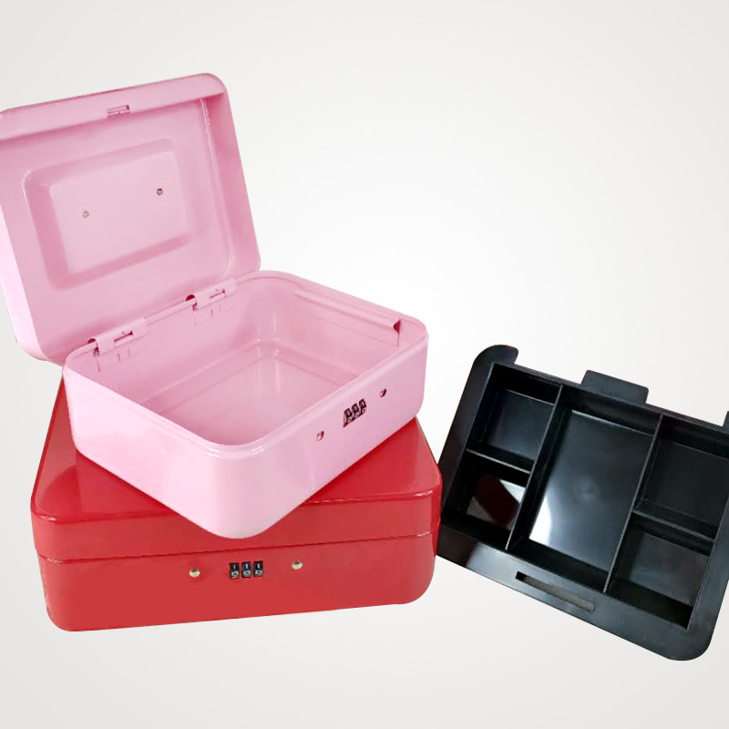 创意存钱罐保险箱手提收纳钱箱密码箱钥匙箱迷R你储蓄罐带锁铁盒