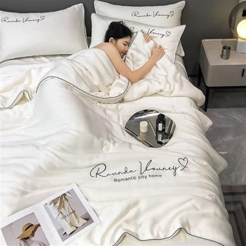 现货速发可水洗机洗n公主风夏季空调被四件套夏凉被薄款被子可裸